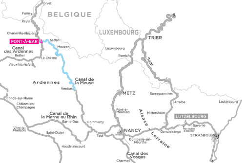carte de navigation Ardennes